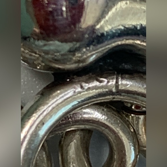 Silpada Rare Sterling Silver Puffy Heart Toggle Clasp Bracelet - Picture 7 of 15